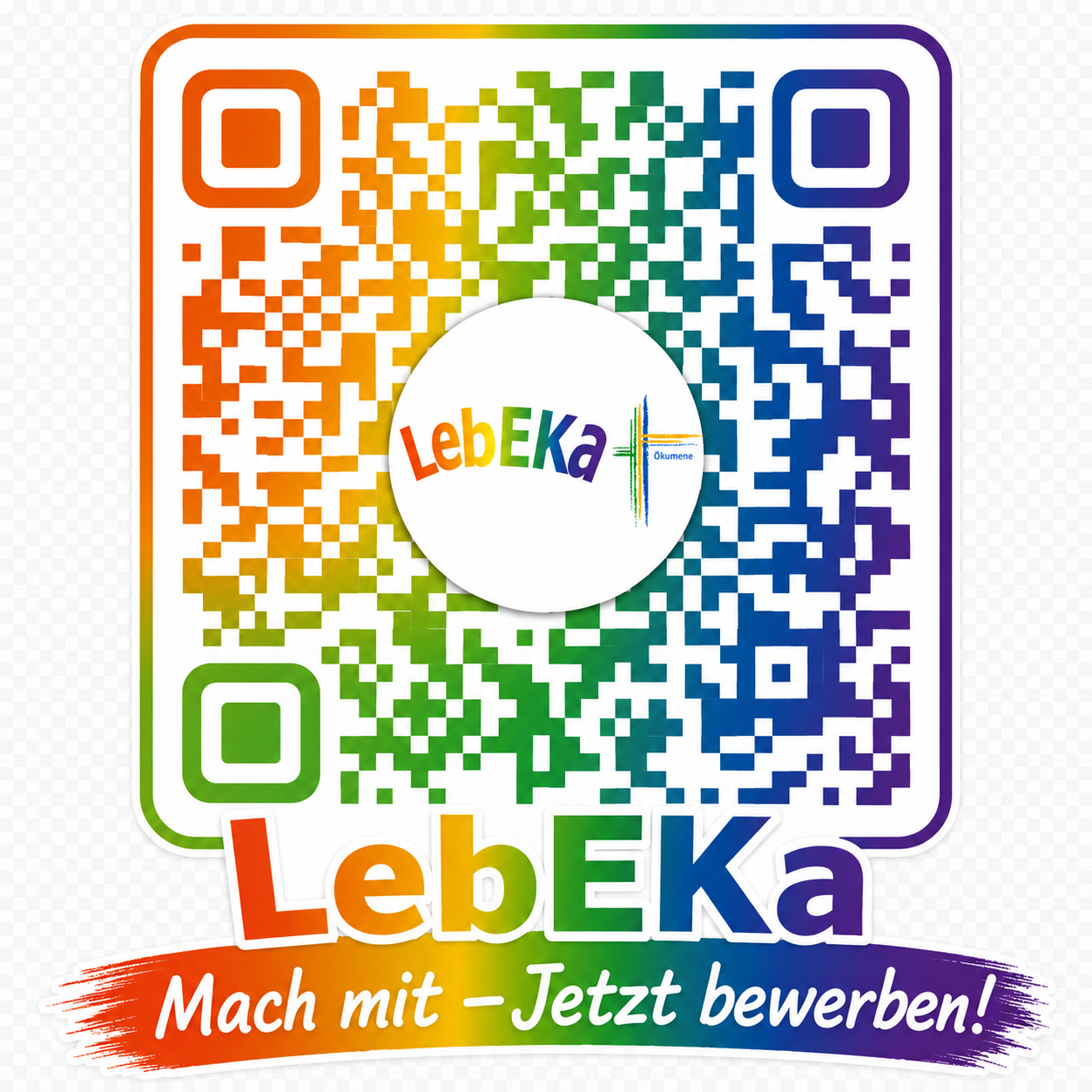 QR-Code zur Online-Bewerbung als ehrenamtliche:r Mitarbeiter:in bei der LebEKa – scannen oder anklicken